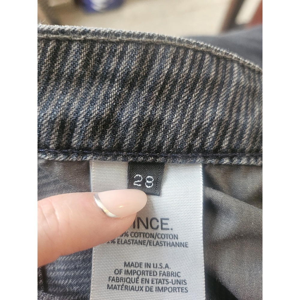 Vince Riley Skinny Pinstripe Jeans Wilshire Wash Quiet Luxury Urban Size 28 - Picture 5 of 10
